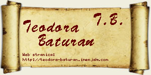 Teodora Baturan vizit kartica